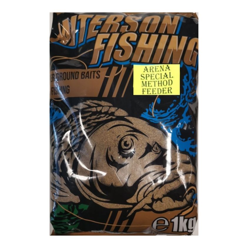 Захранка за риболов MITERSON Arena Special Method Feeder 1kg – кафява захранка с фина структура за метод фидер