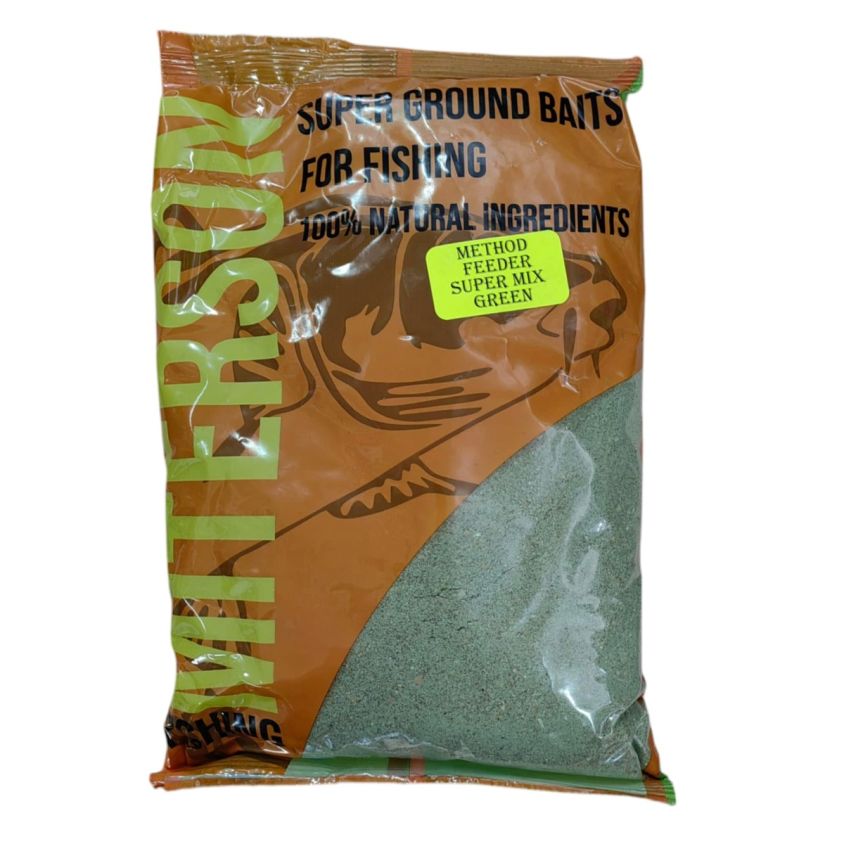 Захранка за риболов MITERSON Method Feeder Super Mix Green 1kg – фина структура и аромат на Betaine