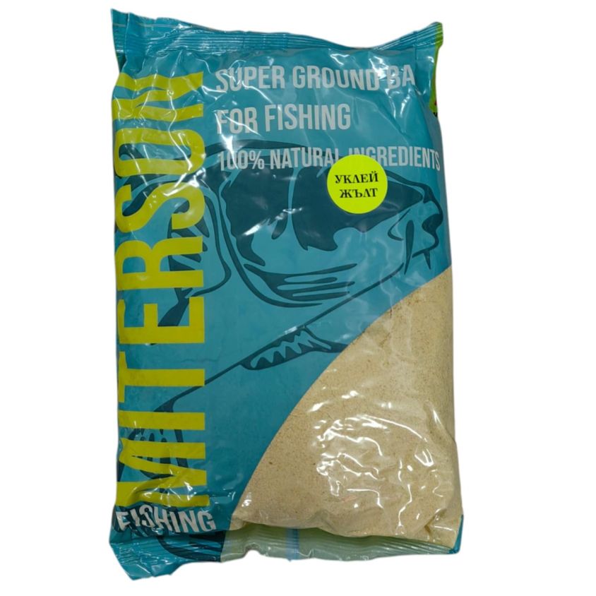 Захранка за риболов MITERSON Уклей Жълт 1kg – активна смес с ванилов аромат за повърхностен риболов