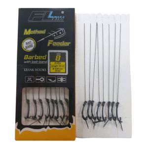 Вързани куки за метод фидер риболов FL KRANG 8 броя