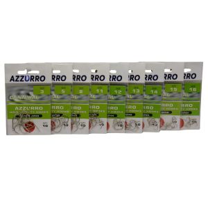 AZZURRO Canibal куки –размери 3–16, по 10 бр. в пакет, подредени в редица