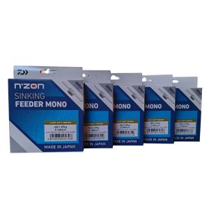 DAIWA N'ZON Sinking Feeder Mono 300 м – редица кутии Light Matt Brown с размери 0.160–0.266 мм