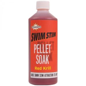 Течен атрактант за риболов Dynamite Swim Stim Pellet Soak Red Krill 500 мл