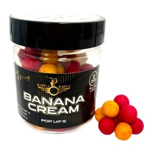 Топчета за риболов Pop Up BATTLE BAITS Banana Cream – Банан  Fluo LED 10mm 30g