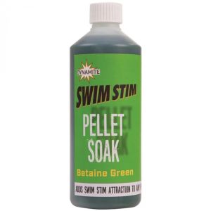 Течен атрактант за риболов Dynamite Swim Stim Pellet Soak Betaine Green 500 мл