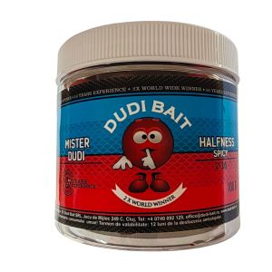 Протеиново топче за риболов Dudi Bait Mister Dudi Halfness 16mm с аромат на SPICY FISH, 100g – основно изображение