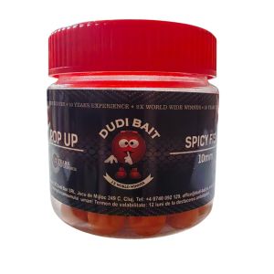 Алтернативен текст: "Основна снимка на плуващи дъмбели за риболов DUDI BAIT Pop Up Spicy Fish 10mm 20g с аромат на люта риба."