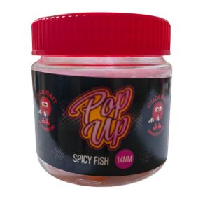 Плуващи пушещи топчета за риболов DUDI BAIT Pop Up Spicy Fish - Люта риба 14mm 20g