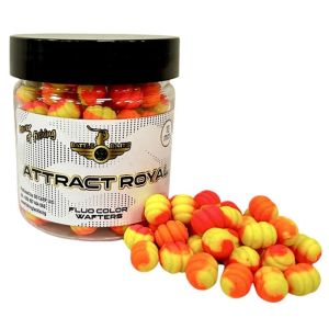 Фидер дъмбели Battle Baits Fluo Color Wafters Attract Royal 10mm 30g с флуорисцентни цветове и аромат на Attract Royal. Перфектни за метод фидер риболов на шаран и каракуда
