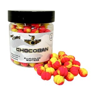 Фидер дъмбели Battle Baits Fluo Color Wafters ChocoBan 10mm 30g с флуорисцентни цветове и аромат на ChocoBan. Перфектни за метод фидер риболов на шаран и каракуда.