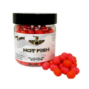 Фидер дъмбели Battle Baits Fluo Color Wafters Hot Fish 10mm 30g с флуорисцентни цветове и аромат на Hot Fish-люта риба. Перфектни за метод фидер риболов на шаран и каракуда.