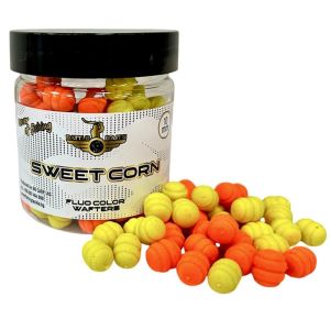 Фидер дъмбели Battle Baits Fluo Color Wafters Sweet Corn 10mm 30g с флуорисцентни цветове и аромат на сладка царевица. Перфектни за метод фидер риболов на шаран и каракуда