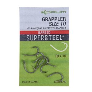 Шарански куки за риболов KORUM SUPERSTEEL GRAPPLER Barbed Hooks