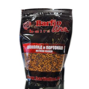 Метод фидер пелети за риболов Barfin Line Шоколад и портокал 2,3-2.5мм 600гр
