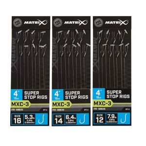 Вързани куки MATRIX MXC 3 SUPER STOP RIGS 10 cm / 4 Ins