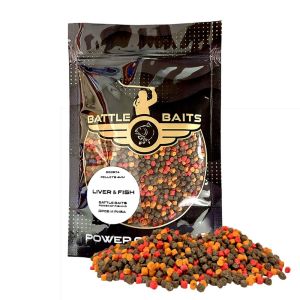Пелети за риболов BATTLE BAITS Liver & Fish 4mm 400g