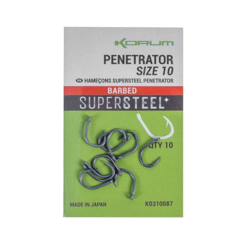 Шаранска кука Korum Penetrator предлага се в размер от 8 до 12 с микроконтра