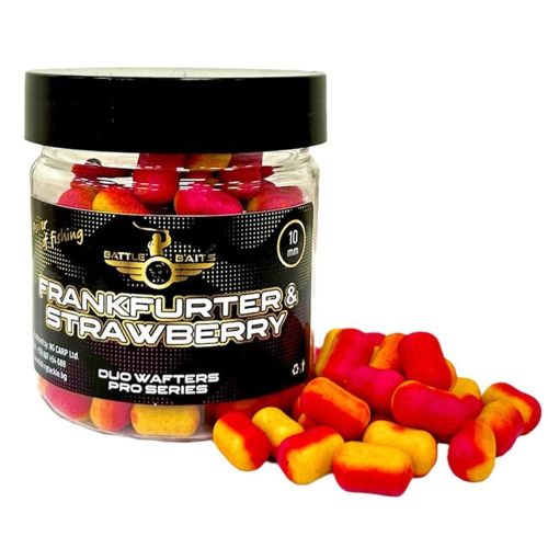 Фидер дъмбели за риболов BATTLE BAITS Duo Wafters Frankfurter & Strawberry 10mm 35g