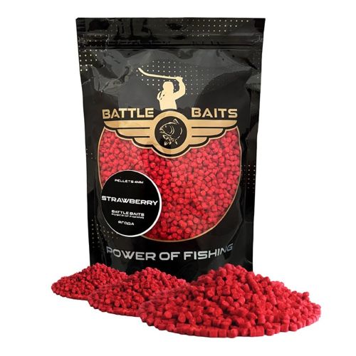 Пелети за риболов BATTLE BAITS Strawberry Ягода 4mm 400g