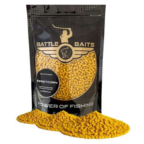 Пелети за риболов BATTLE Sweetcorn Сладка царевица 4mm 400g
