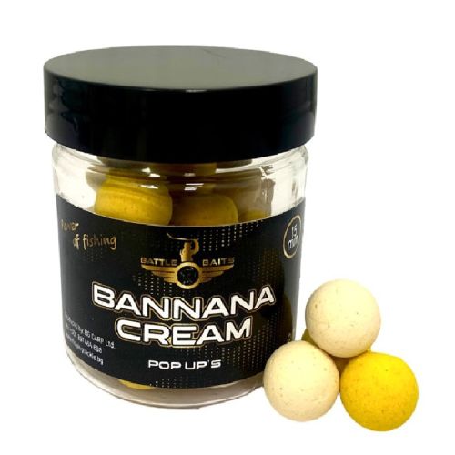 Топчета за риболов Pop Up BATTLE BAITS Banana Cream - Банан 15mm 30g