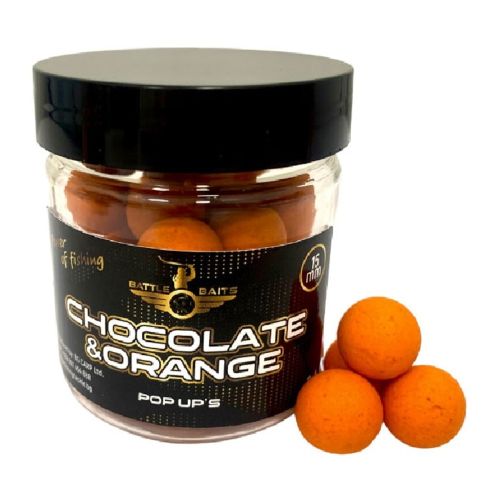 Топчета за риболов Pop Up BATTLE BAITS Chocolate & Orange - Шоколад и портокал 15mm 30g