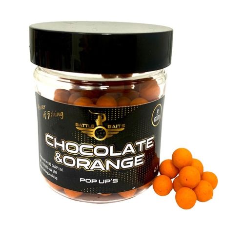 Топчета за риболов Pop Up BATTLE BAITS Chocolate & Orange 8mm 30g