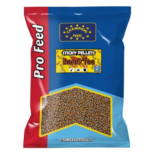 Пелети за риболов CHAMPION FEED Sticky Pellets 2mm Banofee 650g