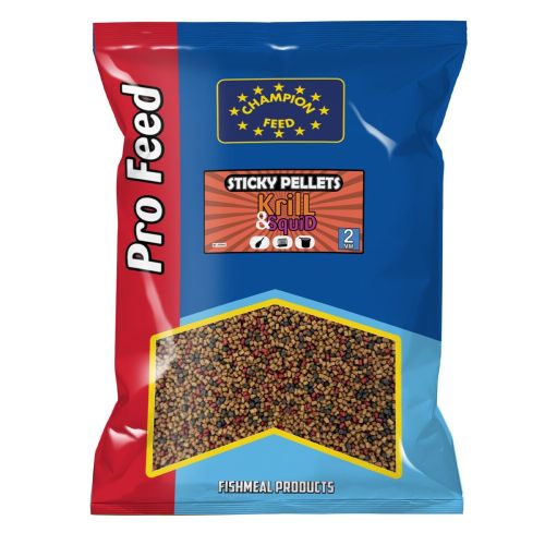 Пелети за риболов CHAMPION FEED Sticky Pellets 2mm Krill and Squid 650g