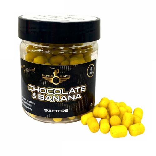 Дъмбели за риболов BATTLE BAITS Chocolate & Banana - Шоколад и Банан FLUO LED 8mm 35g