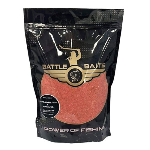 Захранка за риболовBATTLE BAITS Strawberry & Banana – Ягода и Банан 1kg