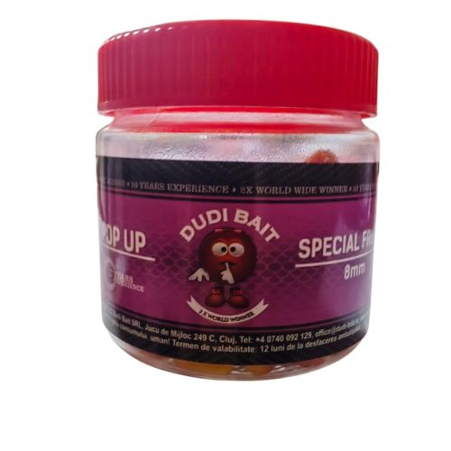Плуващи пушещи дъмбели за риболов DUDI BAIT Pop Up Special Fruits 8mm 20g