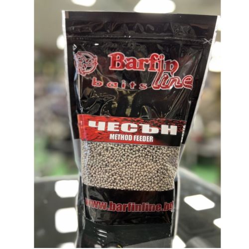 Метод фидер пелети за риболов Barfin Line Garlic - Чесън 2,3-2.5мм 600гр