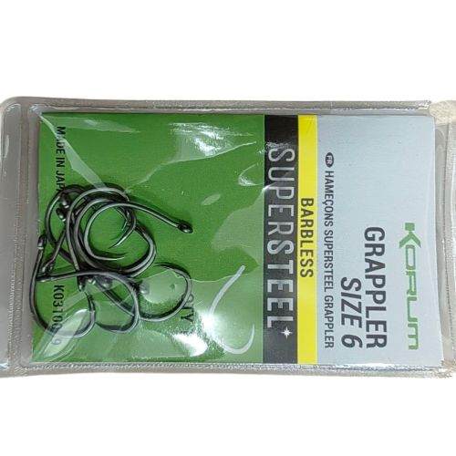 Шарански куки за риболов без контра KORUM Supersteel Grappler Hooks