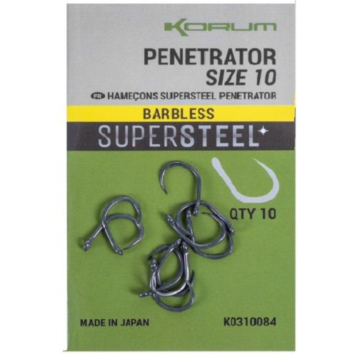 Шарански куки за риболов KORUM Specialsteel Penetrator Barbless Hooks