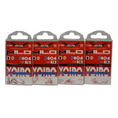 MILO Yoiro куки – серия F804 размери 12–18, по 10 бр. в пакет, подредени в редица
