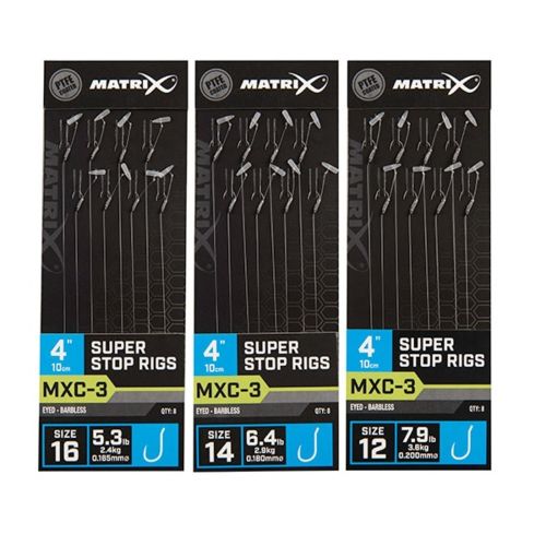 Вързани куки MATRIX MXC 3 SUPER STOP RIGS 10 cm / 4 Ins
