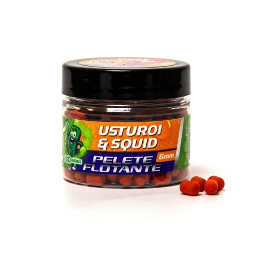 Плуваща стръв за риболов Wafters PELETE FLOTANTE FEEDER GARLIC & SQUID 3D 6 MM 25 G