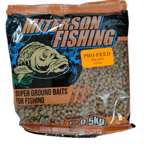 Пелети за риболов Miterson Pro Feed 4,5mm – 500g опаковка