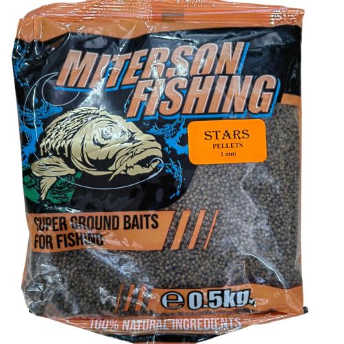Пелети за риболов Miterson STARS Pellets 2 мм 500 г – висококачествени пелети за метод фидер риболов.