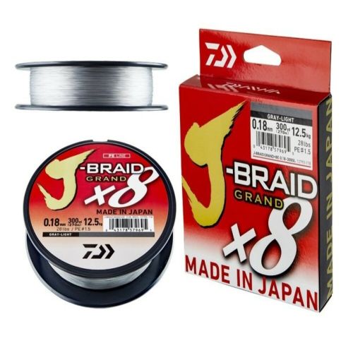 Плетено влакно DAIWA J-BRAID GRAND X8 light grey 270m, 8 нишково