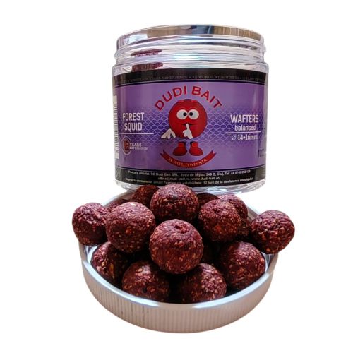 Wafters DUDI BAIT Forest Squid 14+16mm – протеинови топчета с неутрална плаваемост за шаран, 100 г