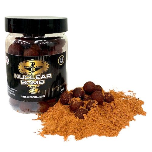 Протеинови топчета за риболов BATTLE BAITS Mini Boilies Nuclear Bomb 10-12mm 80g